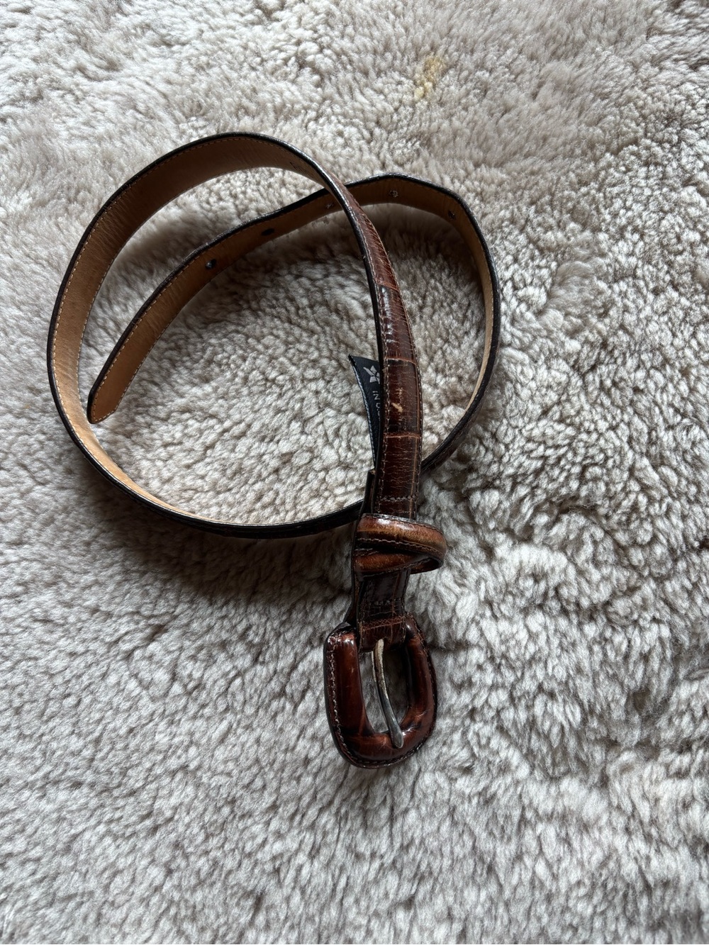 Brighton brown leather belt